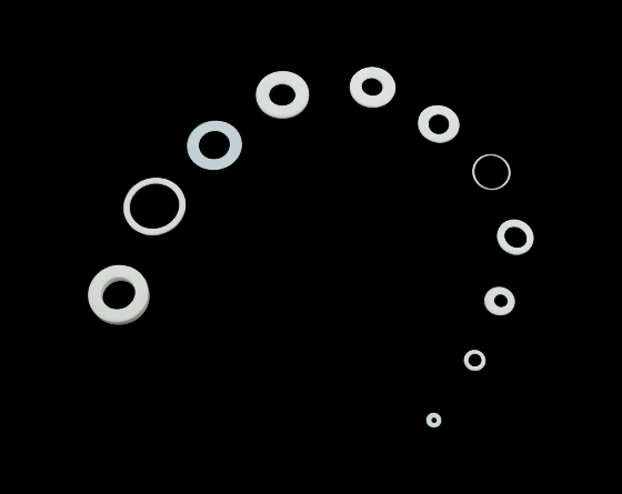 ptfe washers, Polytetrafluroethylene, PTFE Products, Glass Filled PTFE, Bronze filled PTFE, Carbon Graphite filled
                      PTFE, Carbon / Coke filled PTFE, Graphite Filled PTFE, Valve Seats,
                      Packings Bellows, Bearings, Protective Linings, Piston Rings